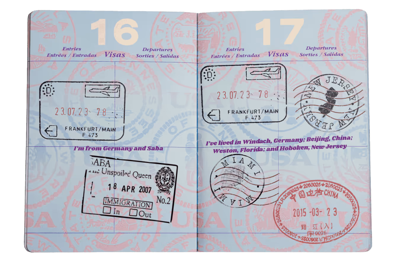 Passport: Showcasing places lived and where from